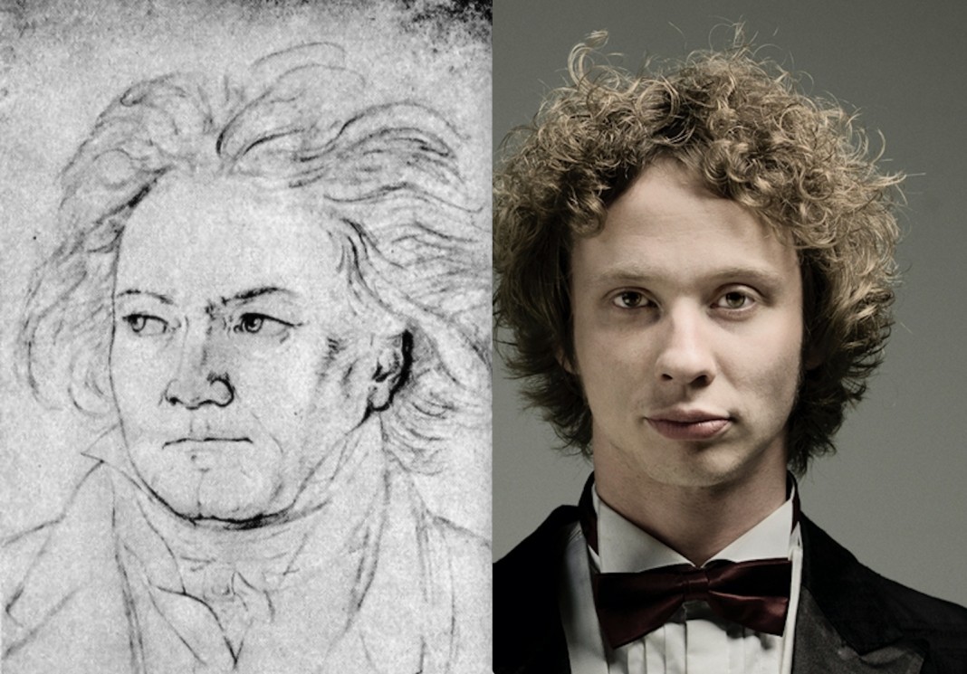 Ludwig van Beethoven August Klöberin vuoden 1818 piirroksessa. Kapellimestari Santtu-Matias Rouvali. Kuva: Kaapo Kamu.
